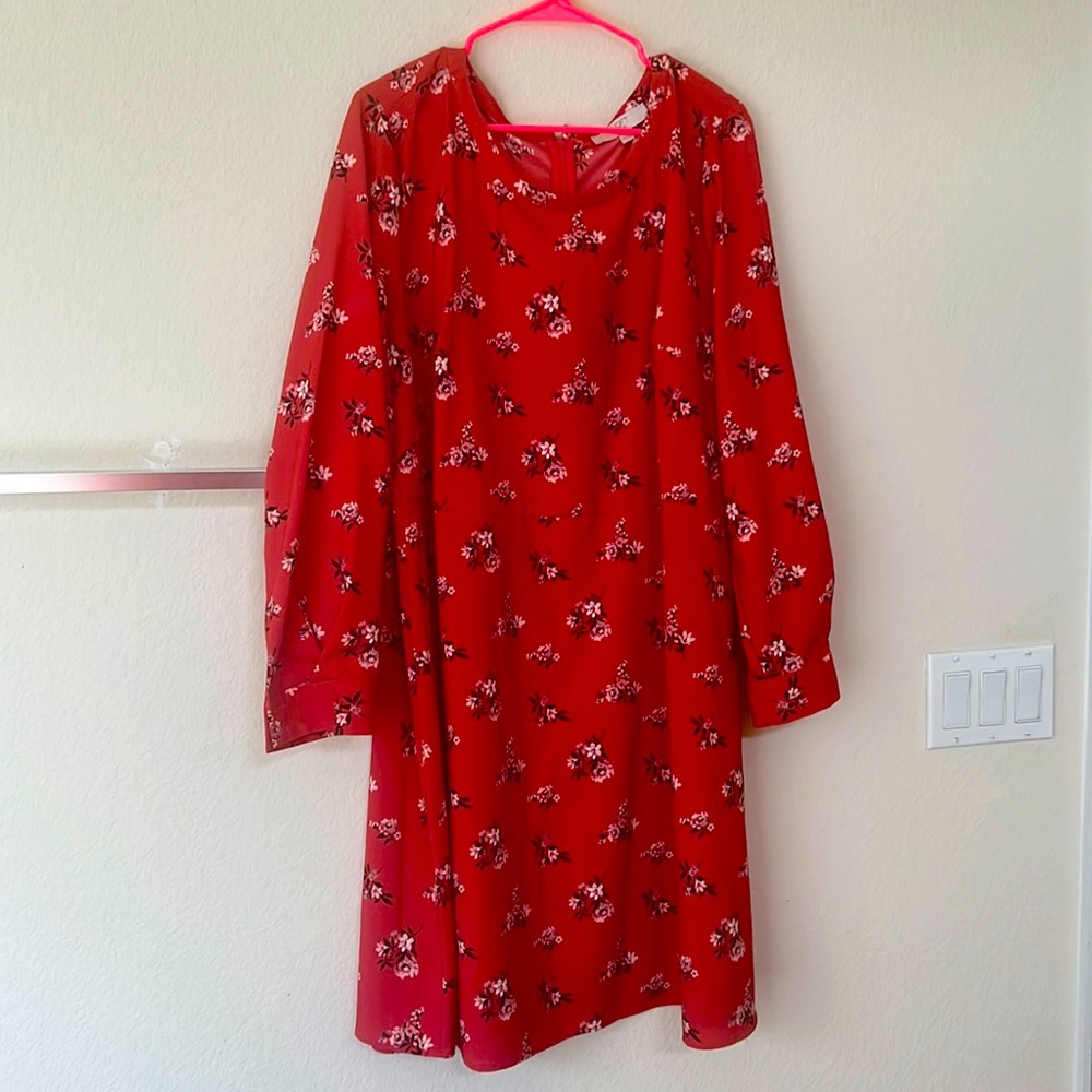 Floral long sleeve dress